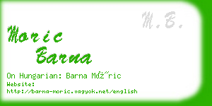 moric barna business card